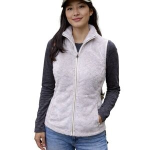 The North Face Medium Cream Off White Zippered Vest
